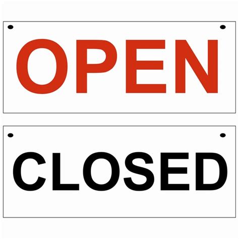 Open Closed Small Sign Polar Displays And Print