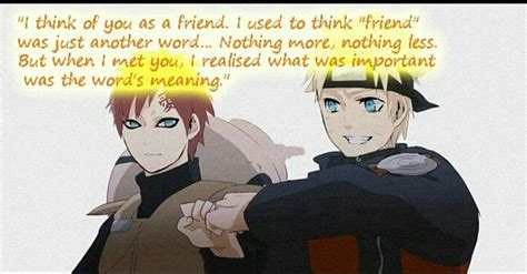 Friendship Anime Naruto Naruto Gaara