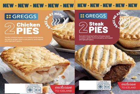 Greggs Steak And Creamy Chicken Pies Now Available From Iceland Stores