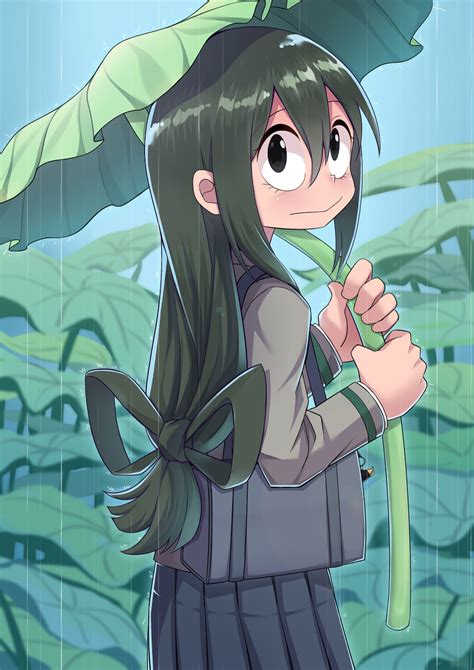 tsuyu asui my hero academia rainy season 梅雨 pixiv fondo de pantalla de anime dibujos de