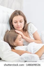 Mom Takes Care Her Sick Daughter Stock Photo 1488000692 Shutterstock