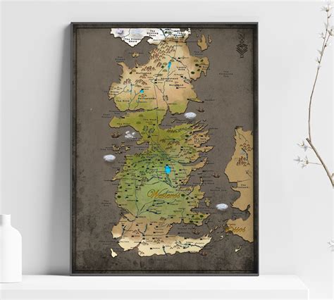 Game Of Thrones Westeros Map Winter Is Here Christmas Ts T