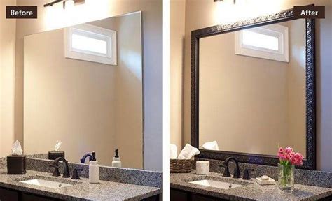 These projects are designed to create frames around builder grade bathroom mirrors. 15 Collection of Frames for Bathroom Wall Mirrors