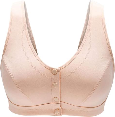 Gtyx Sports Bras For Women Bralette Wireless Front Buttons Closure