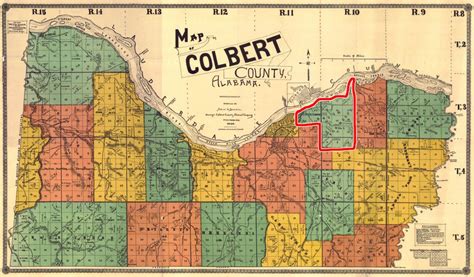 1896 Colbert County Map Shows A South Florence Alabama