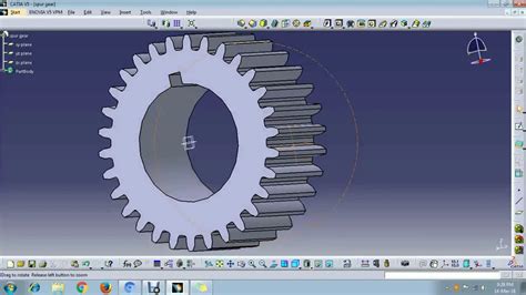 How To Make A Gear In Catia V5 Youtube