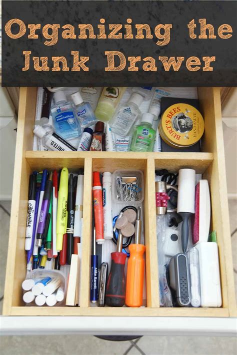 organizing the junk drawer