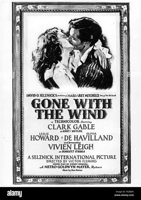 Gone With The Wind Poster Black And White Stock Photos Images
