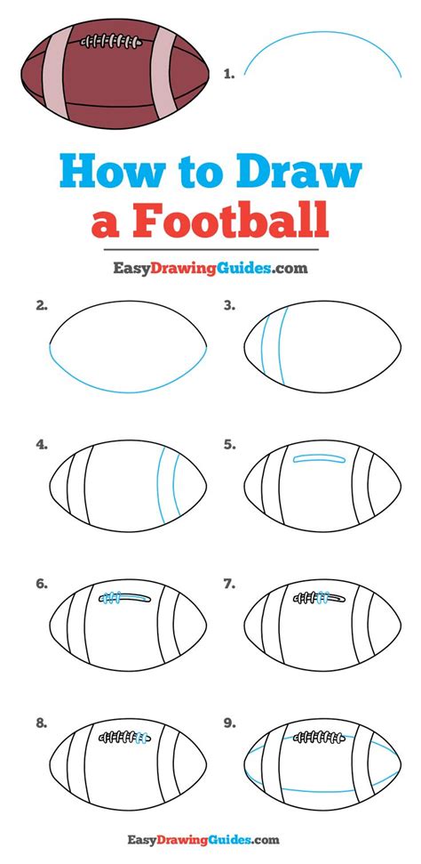How To Draw A Football Really Easy Drawing Tutorial Drawing