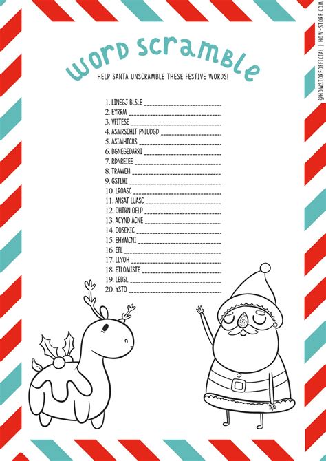 1 syllable words that rhyme with appear. Christmas Word Scramble Printable That are Declarative ...