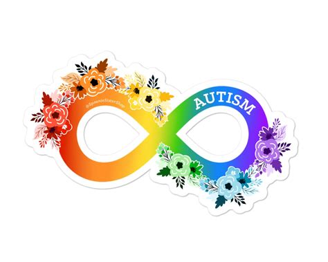 Autism Sticker Neurodiversity Stickers Rainbow Infinity Etsy
