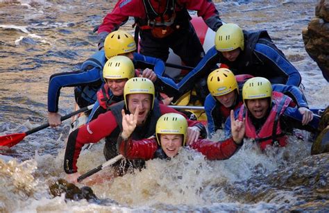 White Water Rafting And Cliff Jumping On The Findhorn River Near Inverness