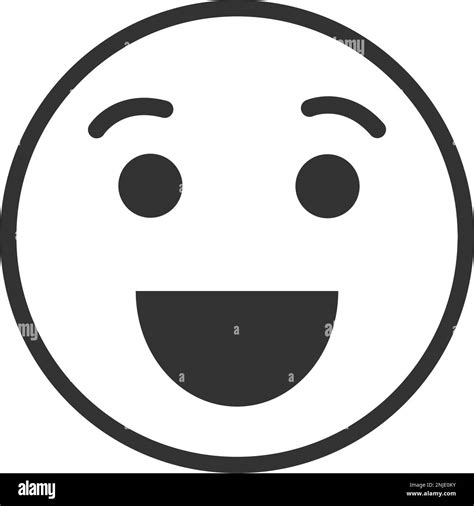 Face Icon With Happy Fun Joy Emotion Positive Look Wow Haha Lol