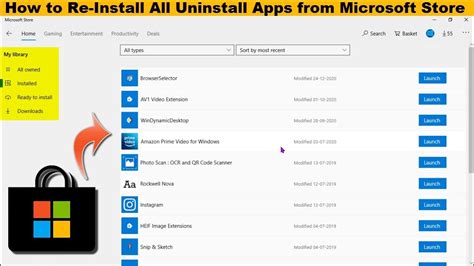 How To Re Download Microsoft Store Apps On Windows 10 Youtube
