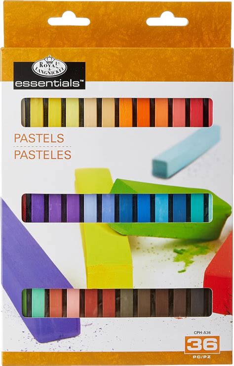 Royal And Langnickel Essentials 36 Soft Square Sketching Pastels Assorted