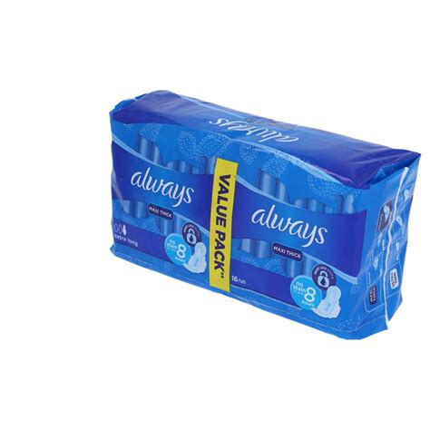 Always Pads Maxi Thick Value Pack Extra Long 16pc Pack
