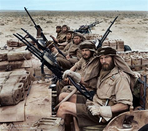 A Group Of British Sas Soldiers On Patrol In Northern Africa 1943