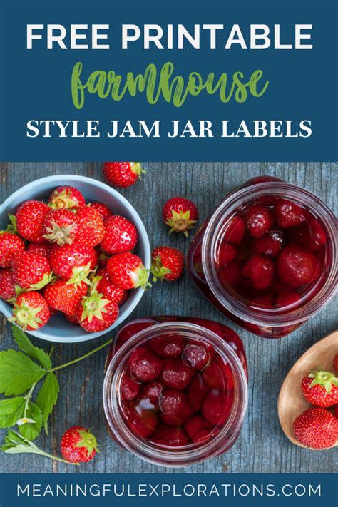 Free Printable Farmhouse Style Jar Labels In 2020 Jam Jar Labels