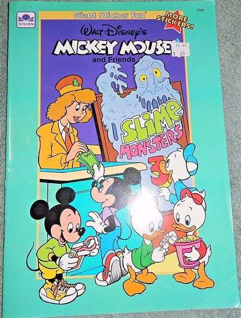 Disney New Mickey Mouse Giant Sticker Fun Booknever Usedvintage 1990