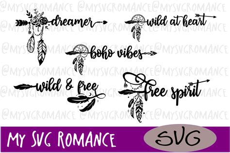 Boho Sayings Bohemian Arrows Svg Dxf Png Eps