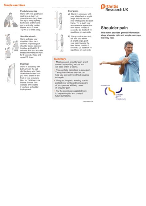 Shoulder tendonitis, also known as rotator cuff tendonitis, is an inflammation of the rotator cuff muscles in the shoulder. Shoulder Pain Chart (With Exercises) printable pdf download