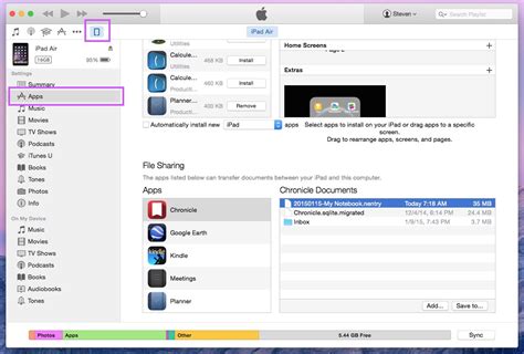 Itunes file sharing enables you to transfer files including ringtones, photos, videos and more between your computer and apps on your ios what is itunes file sharing? How to backup and import in Chronicle - slide to rock