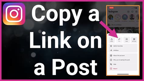 How To Copy Link On An Instagram Post Youtube