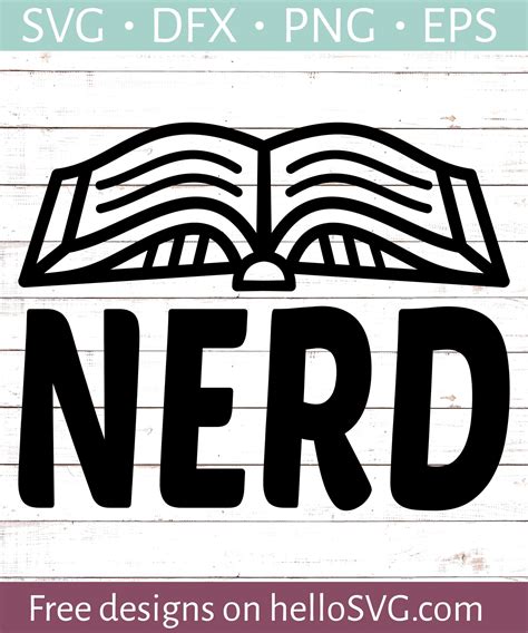 book nerd svg free svg files