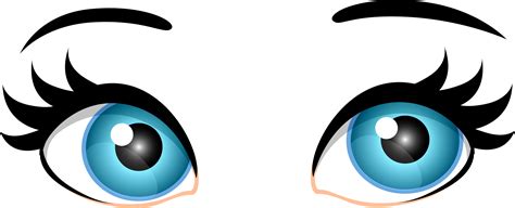 Anime Clipart Cartoon Eyes Png Animated Blue Cartoon Transparent
