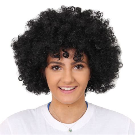 adults black afro wig 60 s 70 s disco hippy fancy dress stag party clown hair ebay