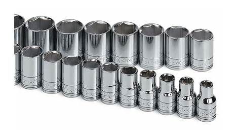 SK PROFESSIONAL TOOLS Socket Set, Socket Size Range 10 mm to 28 mm, Hand, Drive Size 1/2 in