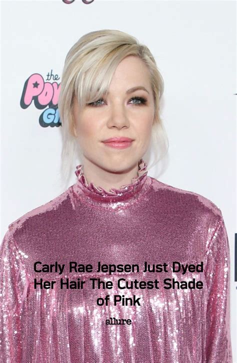 Carly Rae Jepsen Just Dyed Her Hair The Cutest Shade Of Pink Her Hair Platinum Blonde Hair