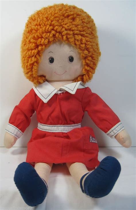 Little Orphan Annie Knickerbocker 16 Plush Rag Doll 1982 Vintage