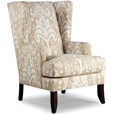 Fairfield Chairs 5187 01 Upholstered Wing Chair With Wood Legs Upper
