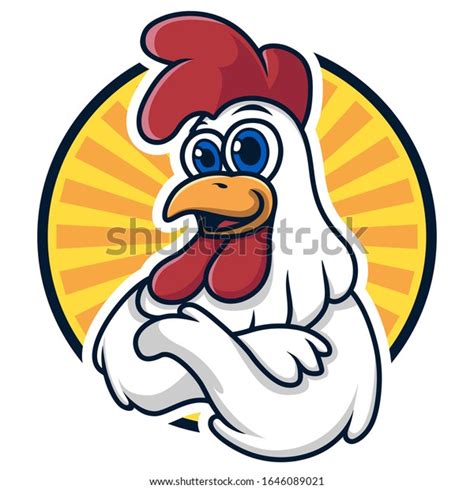 Chicken Mascot Chicken Illustration Cute Rooster Stock Vector Royalty
