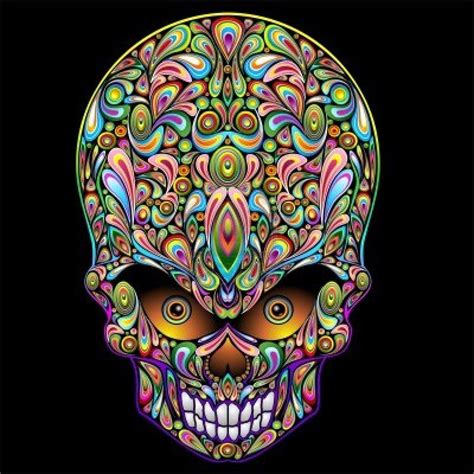 Psychedelic Skull Pop Art Design Royalty Free Cliparts Vectors And