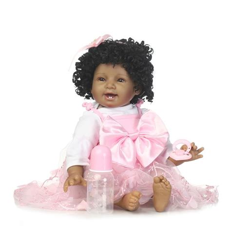 22 Newborn Indian Reborn Baby Dolls Lifelike Black Skin Soft Vinyl