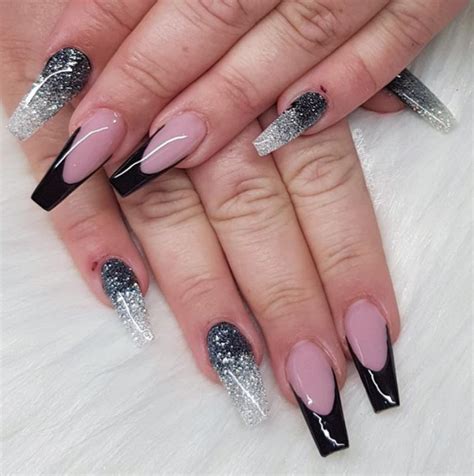 30 Incredible Acrylic Black Nail Art Designs Ideas For Long Nails Page 11 Of 30 Fashionsum