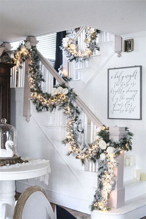 Cozy Christmas In The Living Room Christmas Stairs Decorations