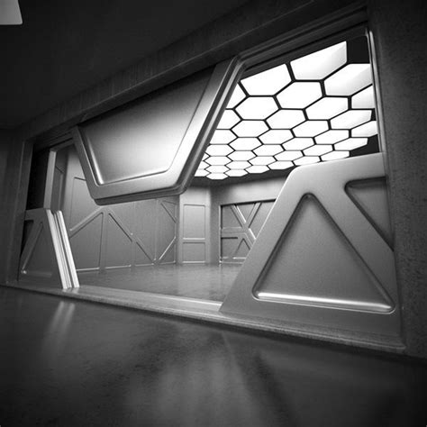 Sci Fi Interior 3d Model On Behance Spaceship Interior Scifi