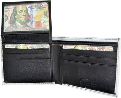 Tems Mens Handcrafted Faux Leather Flip Id Bifold Wallet New Hundred