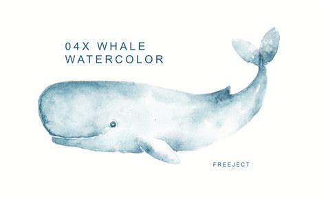 Free 4 Whale Watercolor Paint