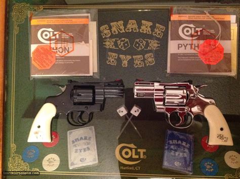 Colt Python 357 Magnum Snake Eyes Set Only 250 Sets Were Mfg They