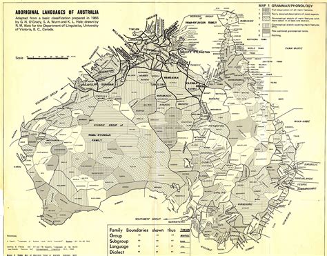 Aboriginal Languages Of Australia The Tinsdale Map Published In