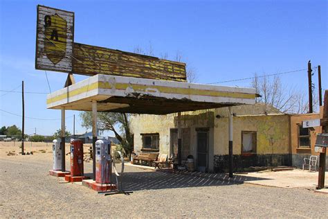 An Abandon Gas Station On Route 66 Photograph By Mike Mcglothlen Fine
