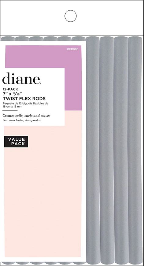 Amazon Com Diane Der006 Twist Flex Rods Gray Beauty Personal Care