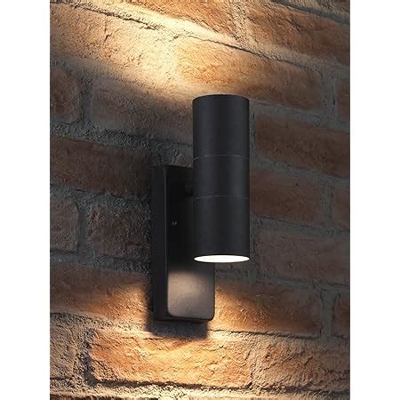 Auraglow Dusk Till Dawn Sensor Black Up Down Outdoor Wall Security