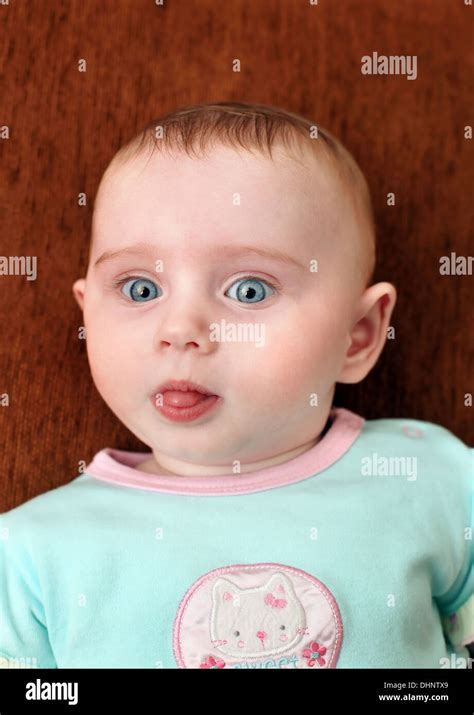 Funny Baby Portrait Stock Photo Alamy