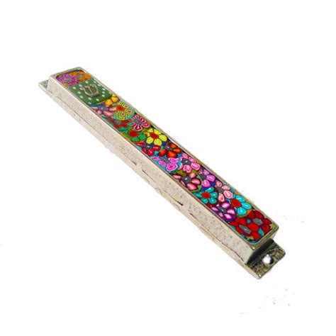 Mezuza Case This Mezuzah Is Made With Polymer Clay All The Flower Is