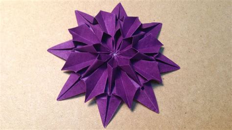 Origami Flower Instructions Dahlia Youtube